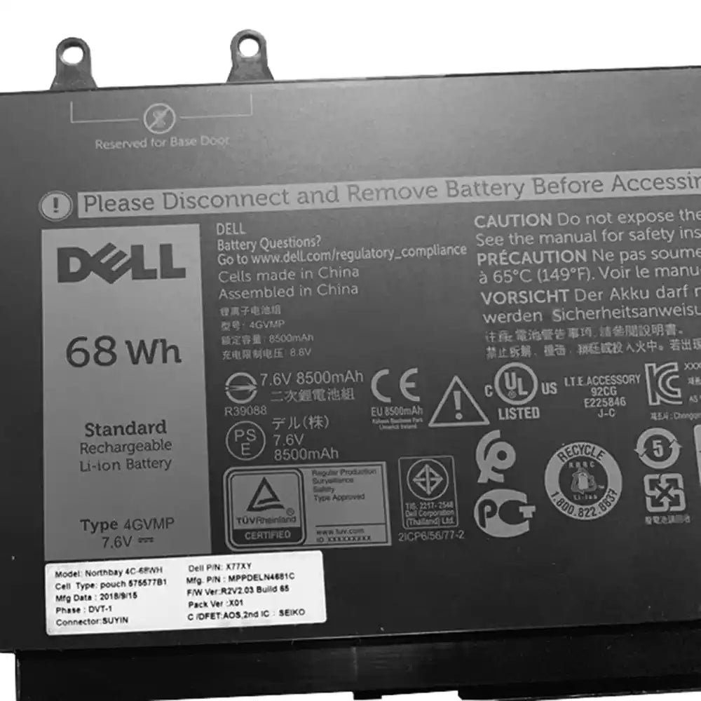 DELL 4GVMP - 4GVMP Genuine Original Laptop Notebook Battery (1 Yr Warranty)