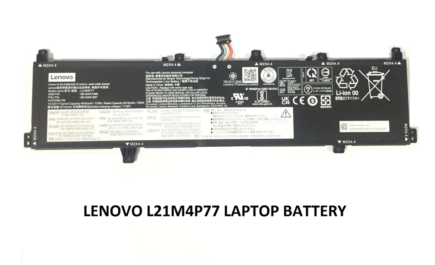 LENOVO L21M4P77 - L21M4P77 Original Laptop Notebook Battery (1 Yr Warranty)