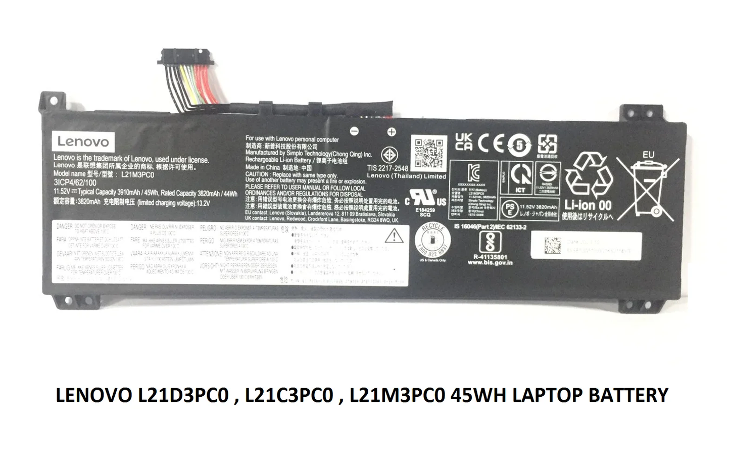 LENOVO IDEAPAD GAMING 3 15ARH - L21D3PC0 Original Laptop Notebook Battery (1 Yr Warranty)