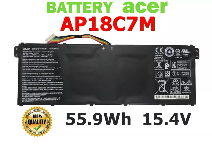 ACER AP18C7M - AP18C7M Original Laptop Notebook Battery (1 Yr Warranty)