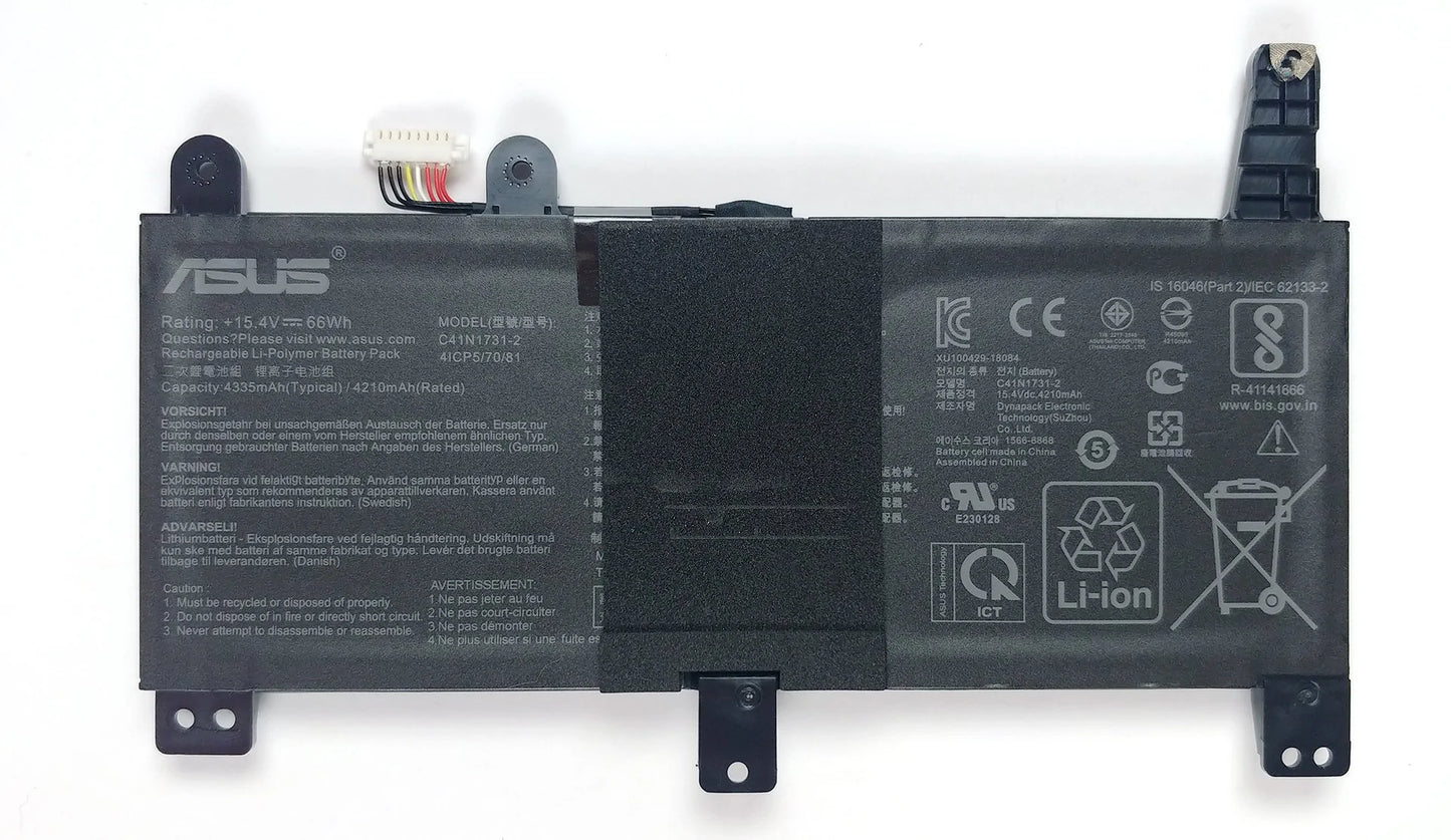 ASUS C41N1731 TYPE-2 - C41N1731 TYPE-2 Original Laptop Notebook Battery (1 Yr Warranty)