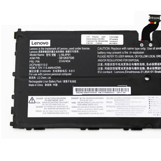 LENOVO L16L4P91 - L16L4P91 Original Laptop Notebook Battery (1 Yr Warranty)