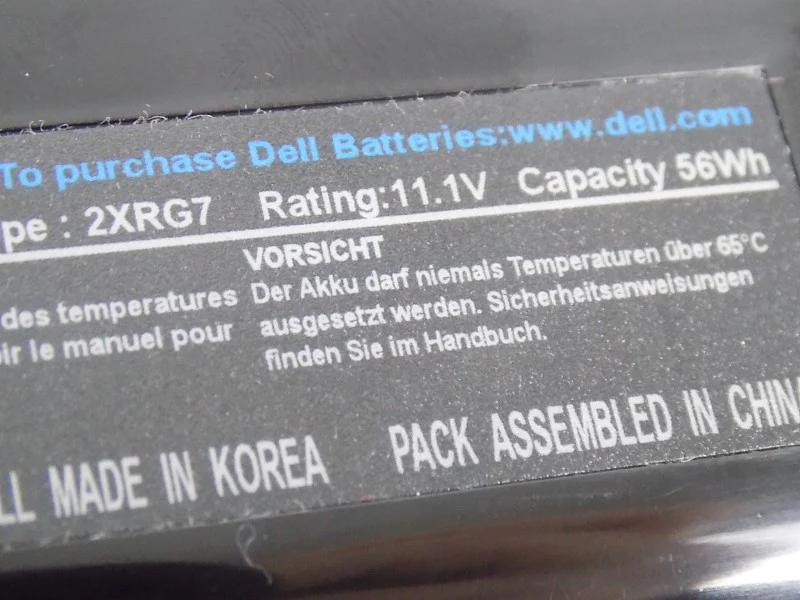 DELL 2XRG7 - 2XRG7 Genuine Original Laptop Notebook Battery (1 Yr Warranty)
