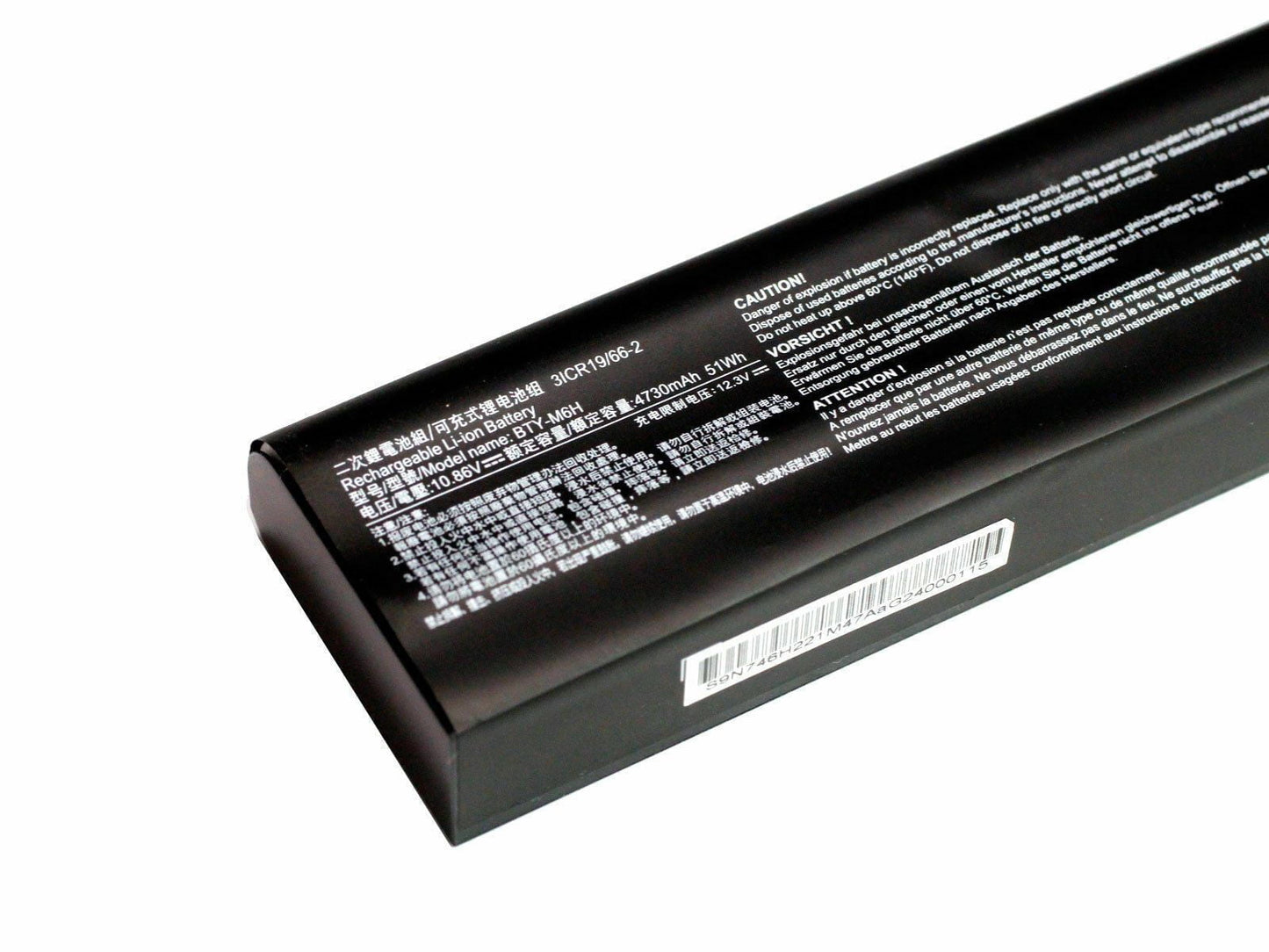 MSI BTY-M6H- MSI BTY-M6H - BTY-M6H- MSI BTY-M6H Original Laptop Notebook Battery (1 Yr Warranty)