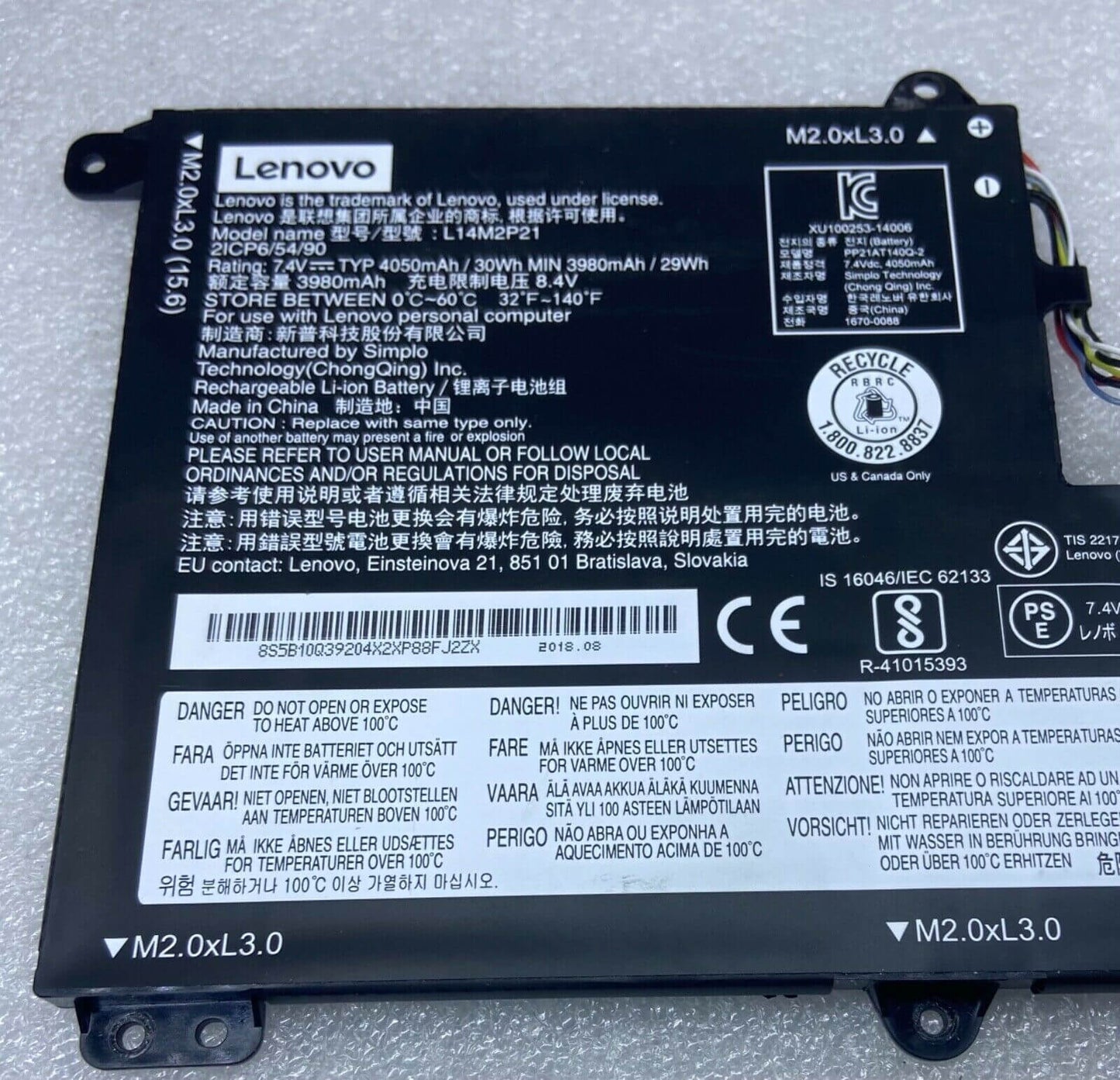 LENOVO L14M2P21 TYPE-3 - L14M2P21 TYPE-3 Original Laptop Notebook Battery (1 Yr Warranty)