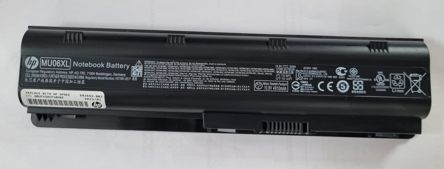 HP MU06XL - 55WH High Capacity MU06XL Original Laptop Notebook Battery (1 Yr Warranty)