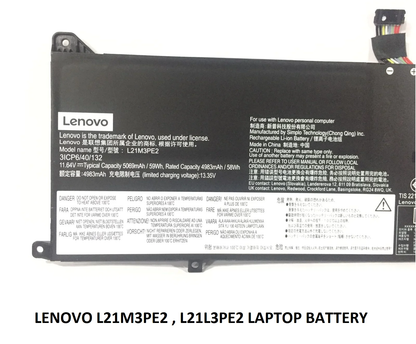 LENOVO L21M3PE2 - L21M3PE2 Original Laptop Notebook Battery (1 Yr Warranty)