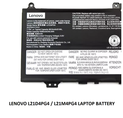 LENOVO L21D4PG4 - L21D4PG4 Original Laptop Notebook Battery (1 Yr Warranty)