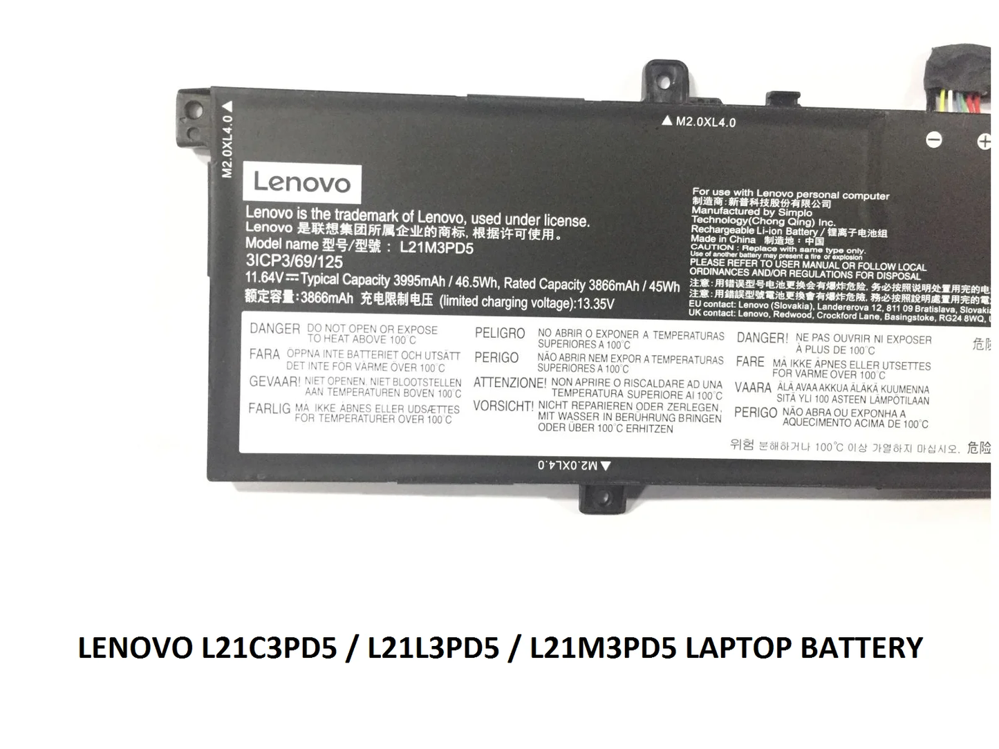 LENOVO L21C3PD5 - L21C3PD5 Original Laptop Notebook Battery (1 Yr Warranty)