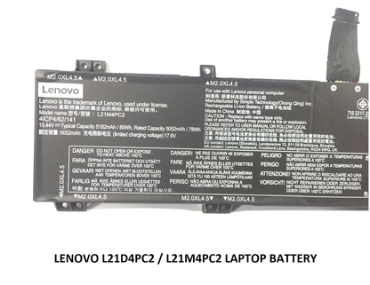 LENOVO L21D4PC2 - L21D4PC2 Original Laptop Notebook Battery (1 Yr Warranty)
