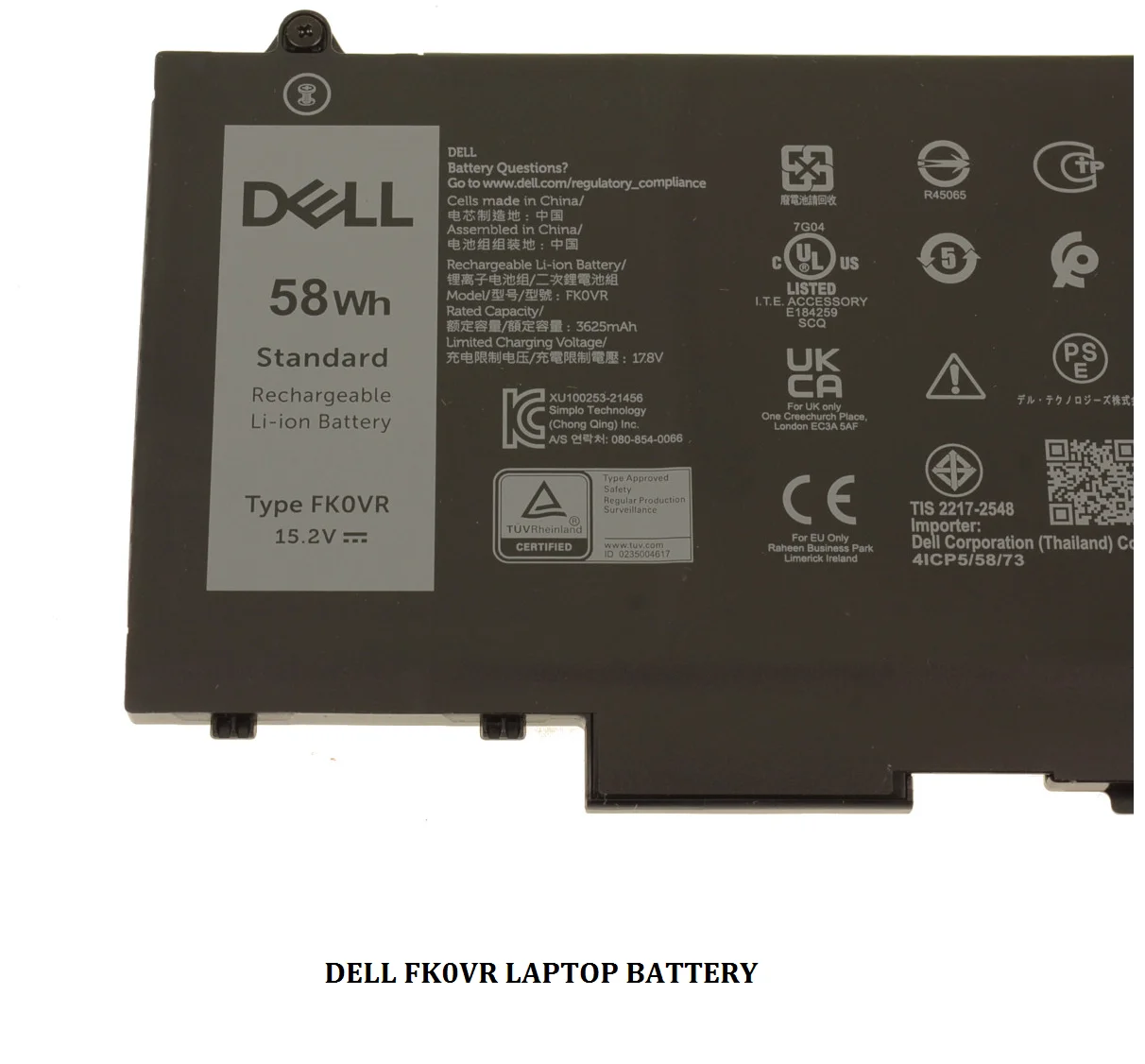 DELL FK0VR - FK0VR Genuine Original Laptop Notebook Battery (1 Yr Warranty)