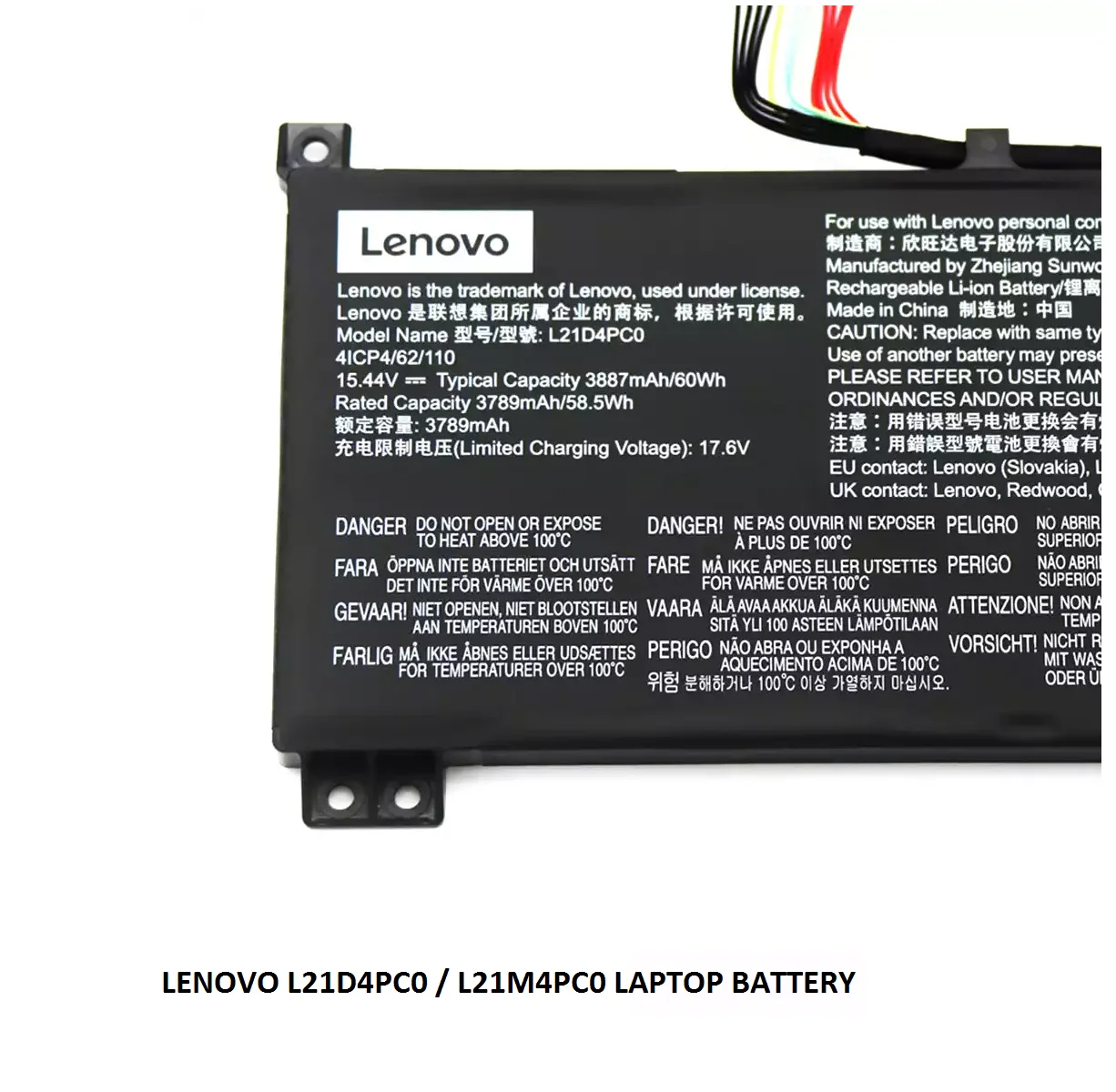 LENOVO L21D4PC0 - L21D4PC0 Original Laptop Notebook Battery (1 Yr Warranty)