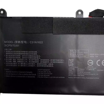 ASUS C31N1622 - C31N1622 Original Laptop Notebook Battery (1 Yr Warranty)