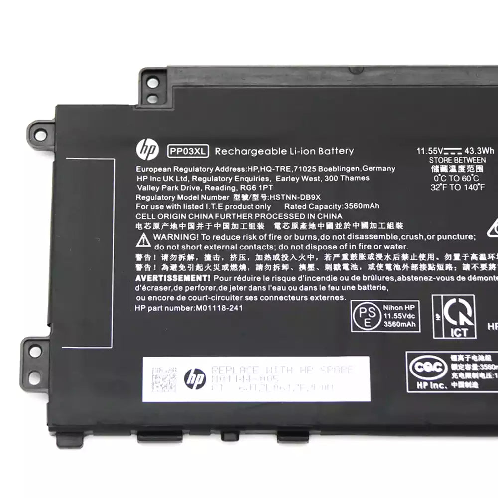 HP PP03XL - PP03XL Original Laptop Notebook Battery (1 Yr Warranty)