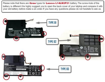LENOVO L14M2P21 TYPE-2 - L14M2P21 TYPE-2 Original Laptop Notebook Battery (1 Yr Warranty)