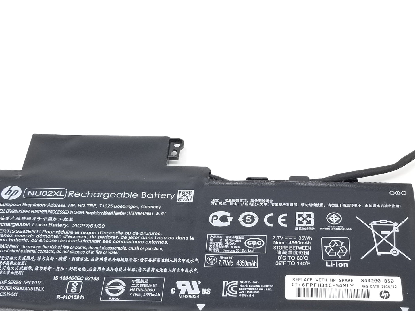 HP NU02XL - NU02XL Original Laptop Notebook Battery (1 Yr Warranty)