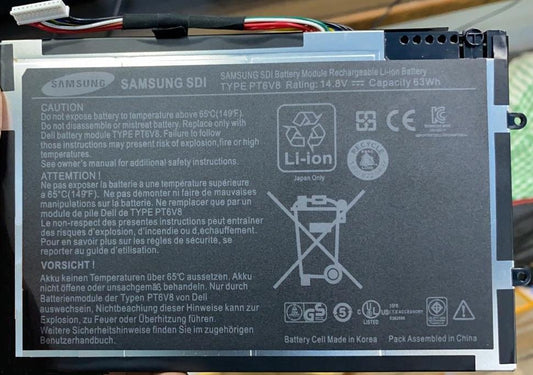 DELL PT6V8 - PT6V8 Genuine Original Laptop Notebook Battery (1 Yr Warranty)